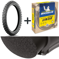 PACK : Michelin Enduro MEDIUM 90/90 - 21 54R TT + Michelin BIB MOUSSE M15