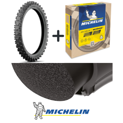 PACK : Michelin Enduro MEDIUM 90/90 - 21 54R TT + Michelin BIB MOUSSE M15