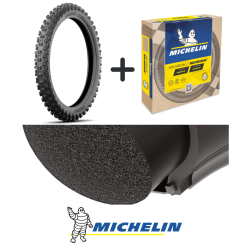 PACK : Michelin Enduro HARD 90/90 - 21 54R TT + Michelin BIB MOUSSE M15