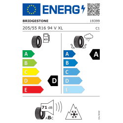 Bridgestone 205/55 R16 94V Weather Control A005 EVO DriveGuard RFT M+S XL TL