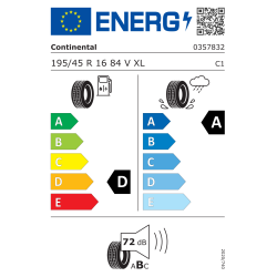 copy of ContinentaContinental 195/45 R16 84V ContiEcoContact 5 XL TL DOT 48/22